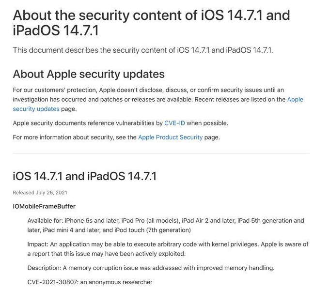 玉州苹果手机维修分享iOS 14.7.1 正式版更新内容及升级方法 